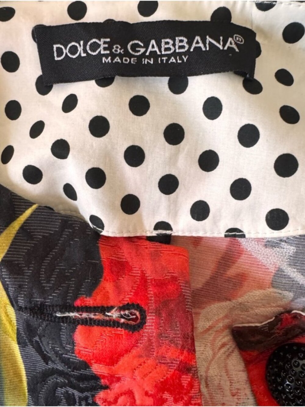 Dolce & Gabbana Floral Coat Jacket Size 38 Red Black - Picture 6 of 8